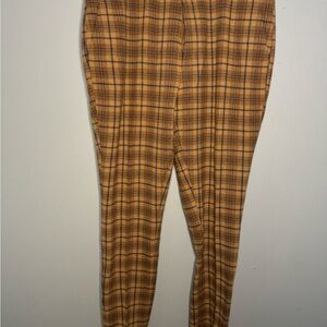 Plaid Men's Pants - Brown